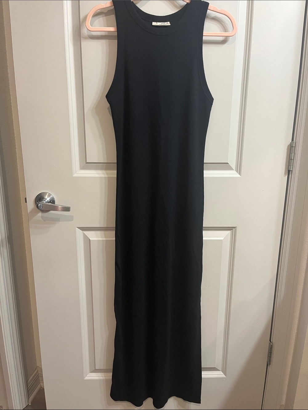 Universal Thread Ribbed Black Sleeveless Maxi Dress